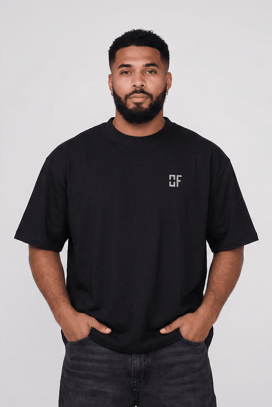 Organic Cotton Oversized T-Shirt Black — The Identity Tee | OWNFORM