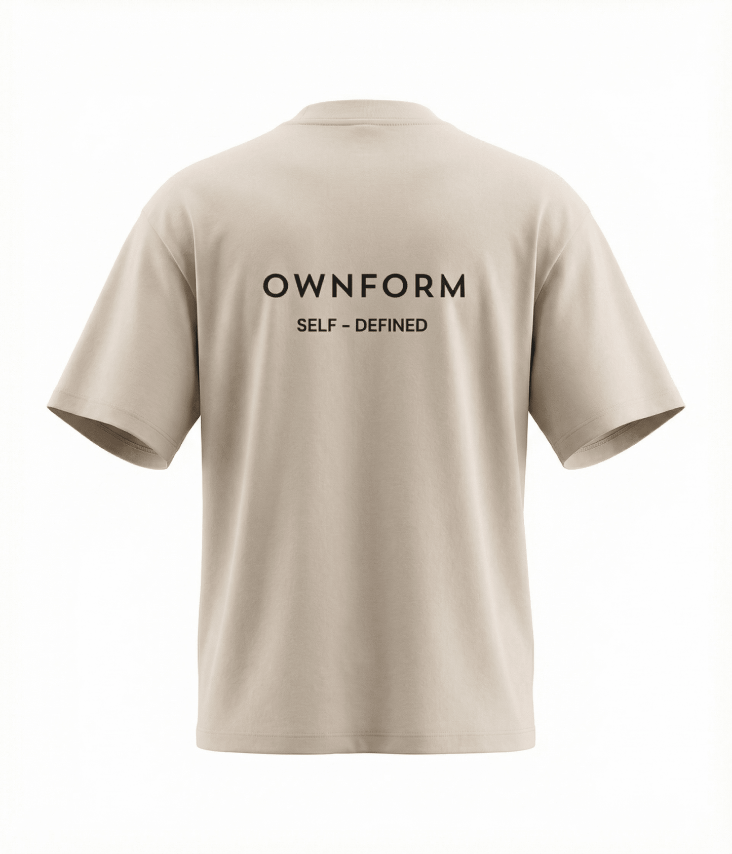 Organic Cotton Oversized T-Shirt Cream — The Identity Tee | OWNFORM