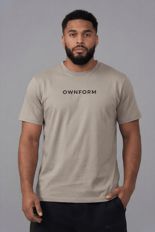 OWNFORM Essentials Tee Desert Dust — Organic Cotton T-Shirt UK