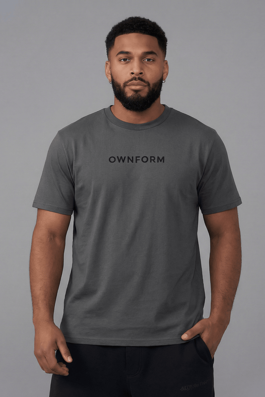 OWNFORM Essentials Tee Anthracite — Organic Cotton T-Shirt UK