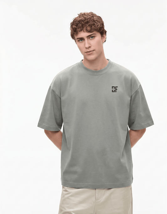 Organic Cotton Oversized T-Shirt Misty Grey — The Identity Tee | OWNFORM