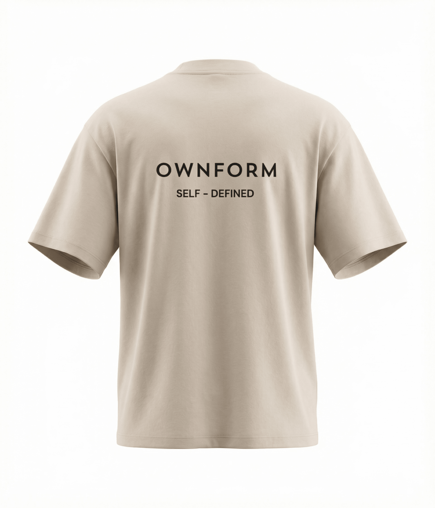 Organic Cotton Oversized T-Shirt Cream — The Identity Tee | OWNFORM