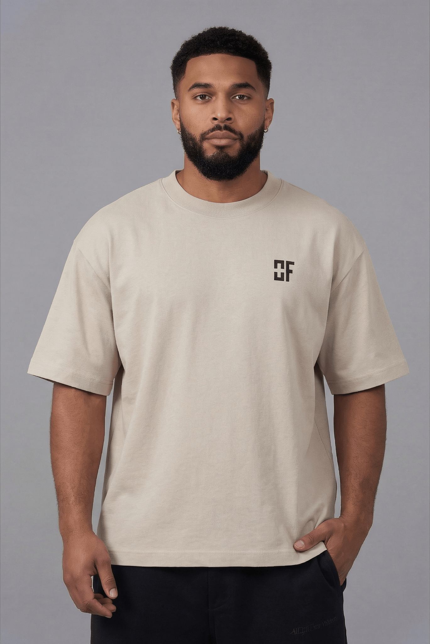 Organic Cotton Oversized T-Shirt Cream — The Identity Tee | OWNFORM