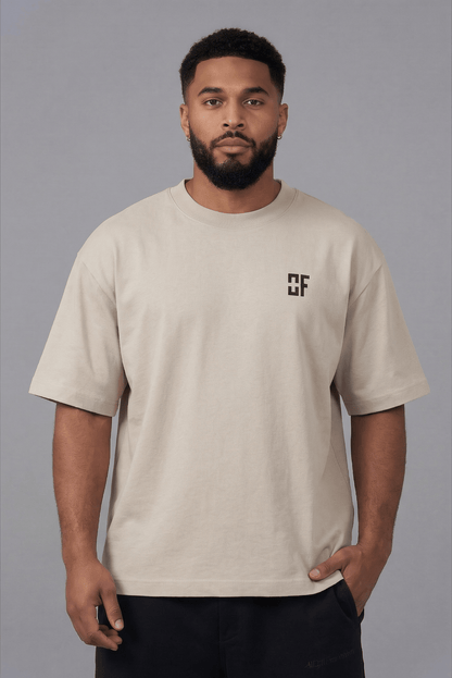 Organic Cotton Oversized T-Shirt Cream — The Identity Tee | OWNFORM