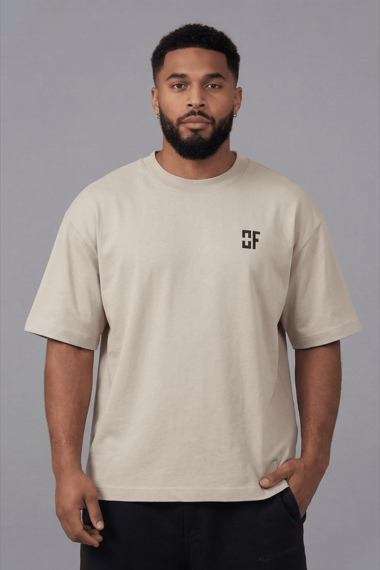 Organic Cotton Oversized T-Shirt Cream — The Identity Tee | OWNFORM