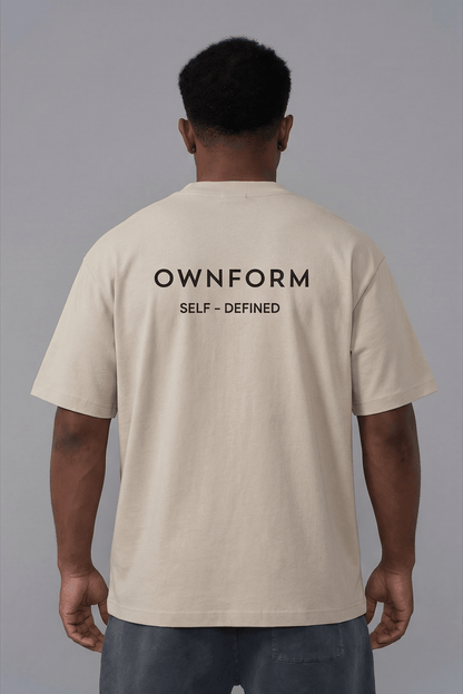 Organic Cotton Oversized T-Shirt Cream — The Identity Tee | OWNFORM