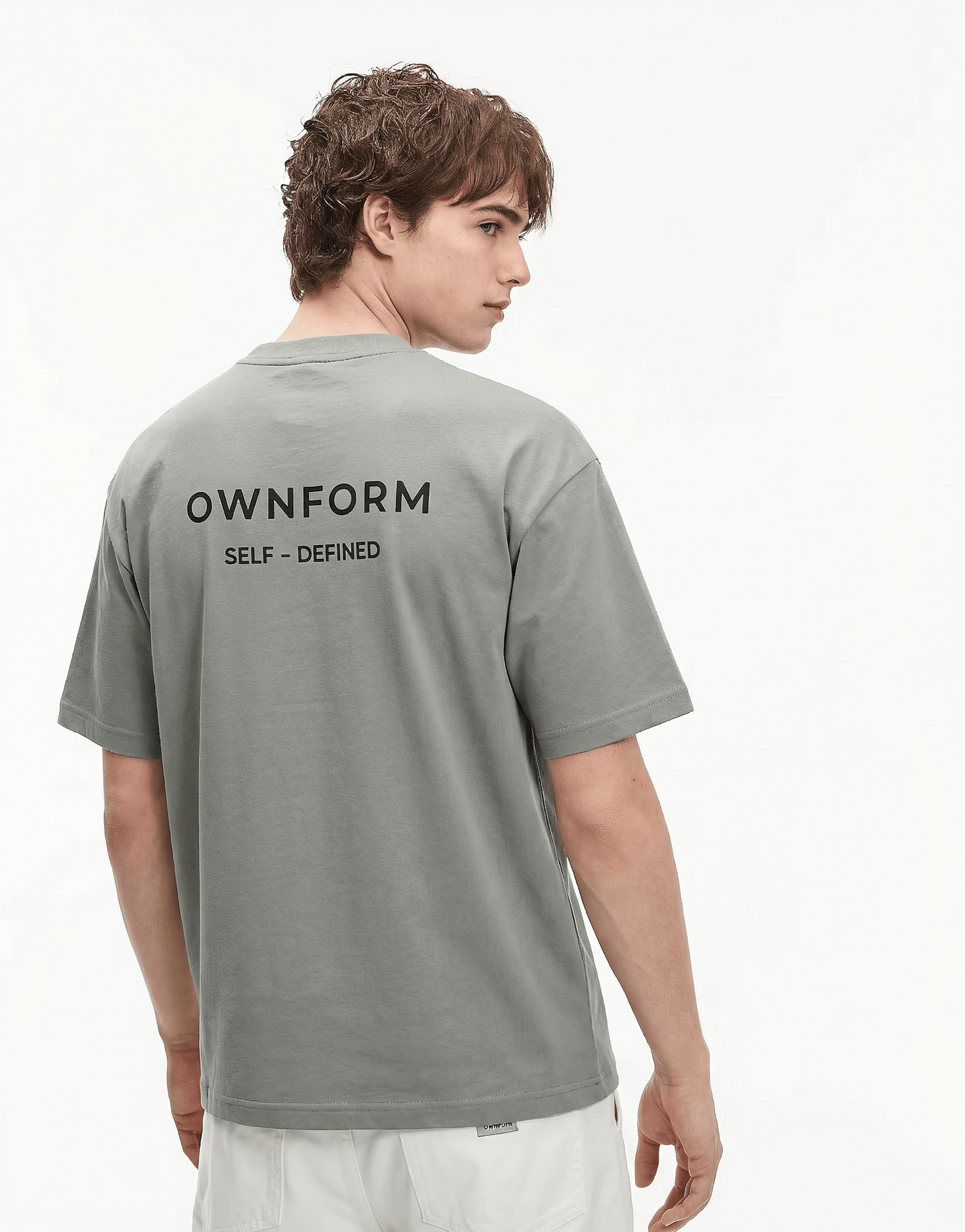Organic Cotton Oversized T-Shirt Misty Grey — The Identity Tee | OWNFORM