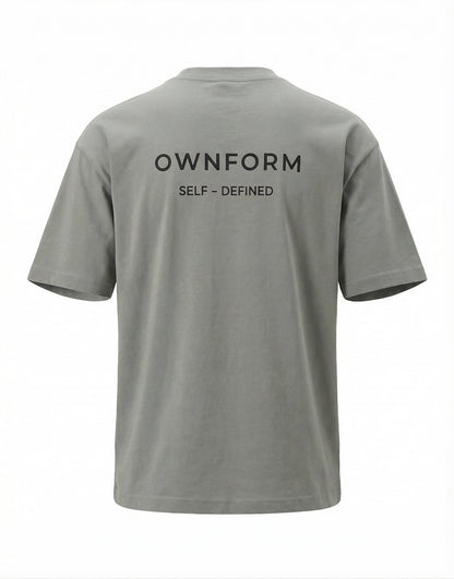 Organic Cotton Oversized T-Shirt Misty Grey — The Identity Tee | OWNFORM