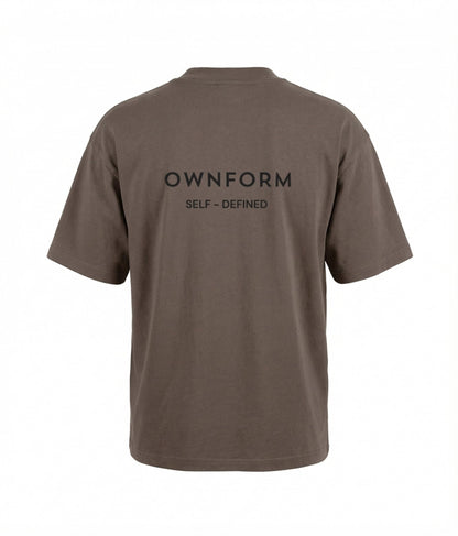 Organic Cotton Oversized T-Shirt Mocha — The Identity Tee | OWNFORM