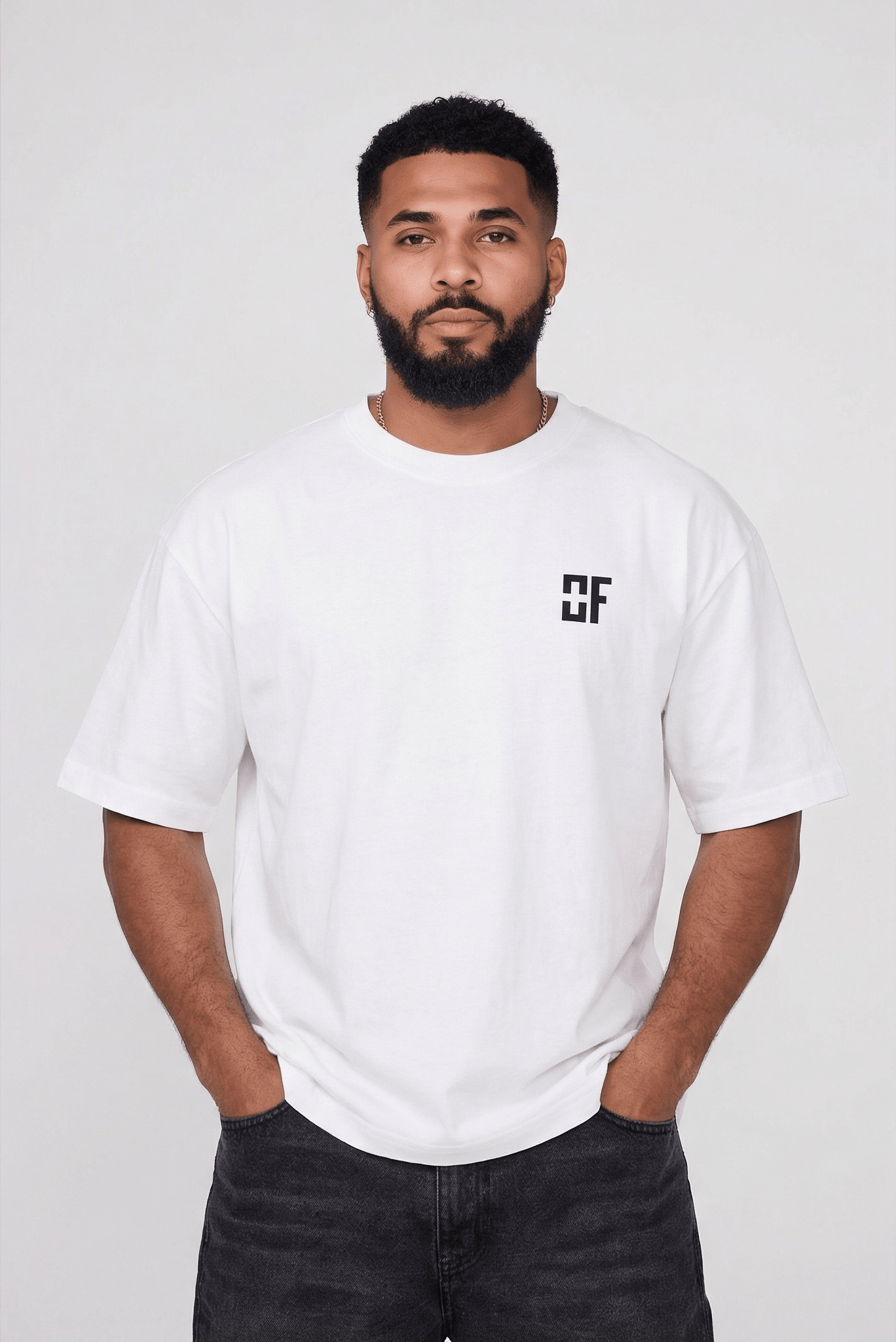 Organic Cotton Oversized T-Shirt White — The Identity Tee | OWNFORM