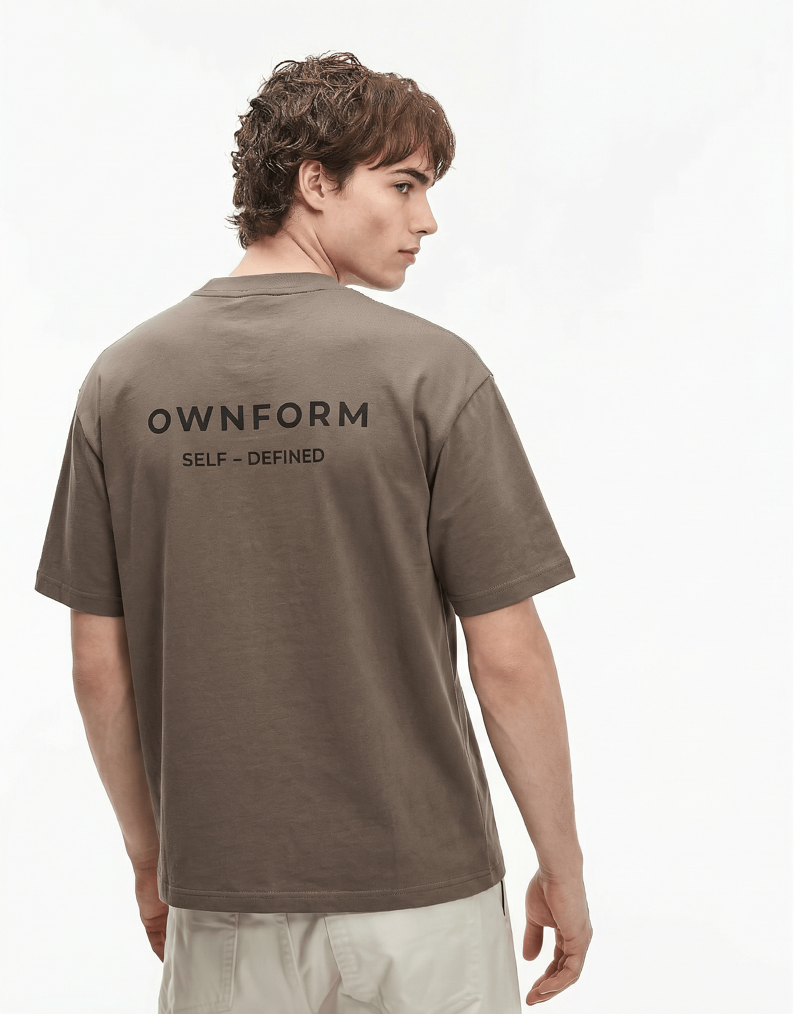 Organic Cotton Oversized T-Shirt Mocha — The Identity Tee | OWNFORM