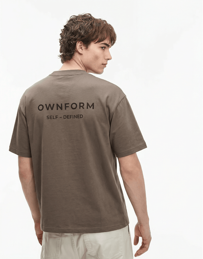 Organic Cotton Oversized T-Shirt Mocha — The Identity Tee | OWNFORM