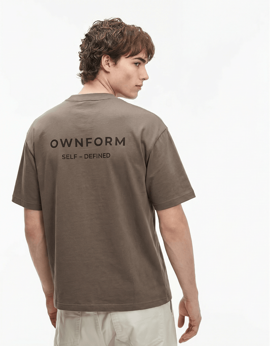 Organic Cotton Oversized T-Shirt Mocha — The Identity Tee | OWNFORM