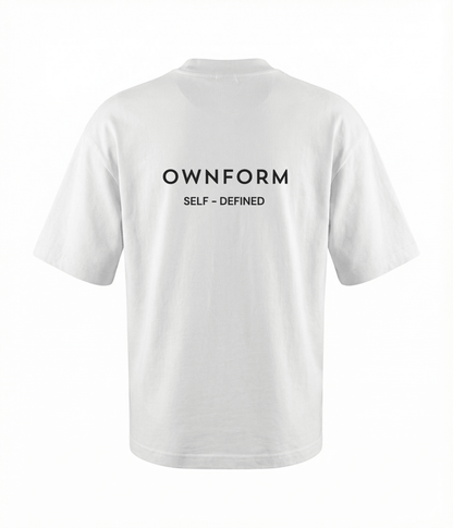 Organic Cotton Oversized T-Shirt White — The Identity Tee | OWNFORM