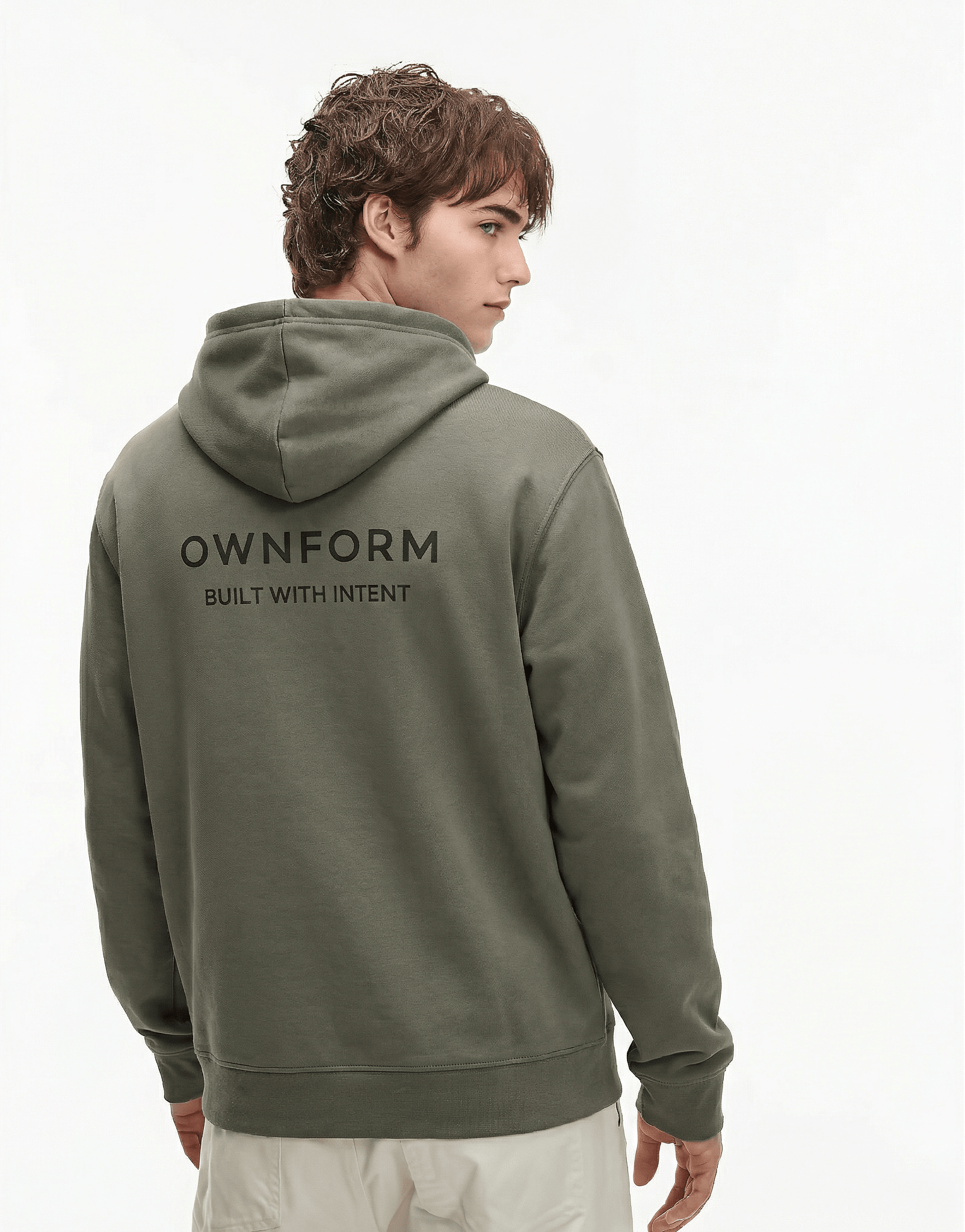 OWNFORM Intent Hoodie Khaki — Organic Cotton Hoodie UK