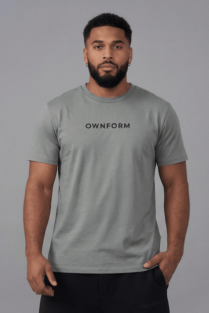 OWNFORM Essentials Tee Misty Grey — Organic Cotton T-Shirt UK