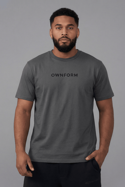 OWNFORM Essentials Tee Anthracite — Organic Cotton T-Shirt UK