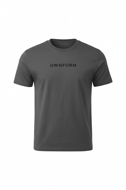 OWNFORM Essentials Tee Anthracite — Organic Cotton T-Shirt UK