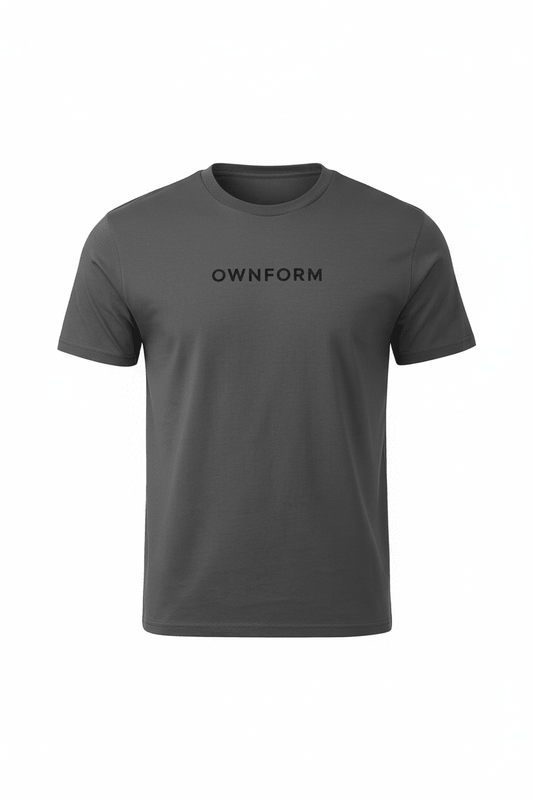 OWNFORM Essentials Tee Anthracite — Organic Cotton T-Shirt UK