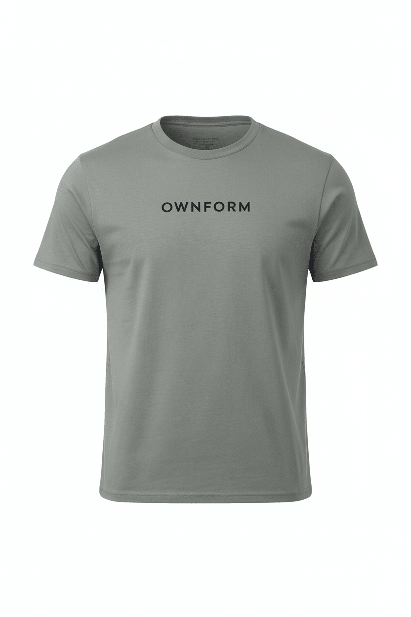 OWNFORM Essentials Tee Misty Grey — Organic Cotton T-Shirt UK