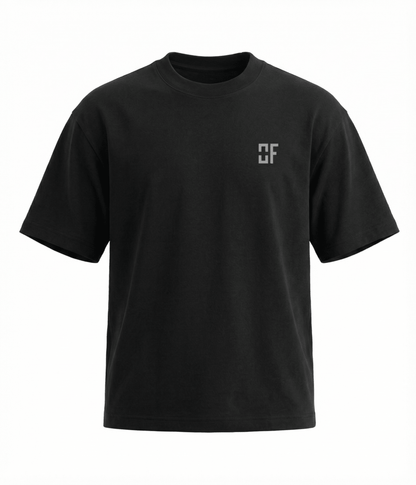 Organic Cotton Oversized T-Shirt Black — The Identity Tee | OWNFORM
