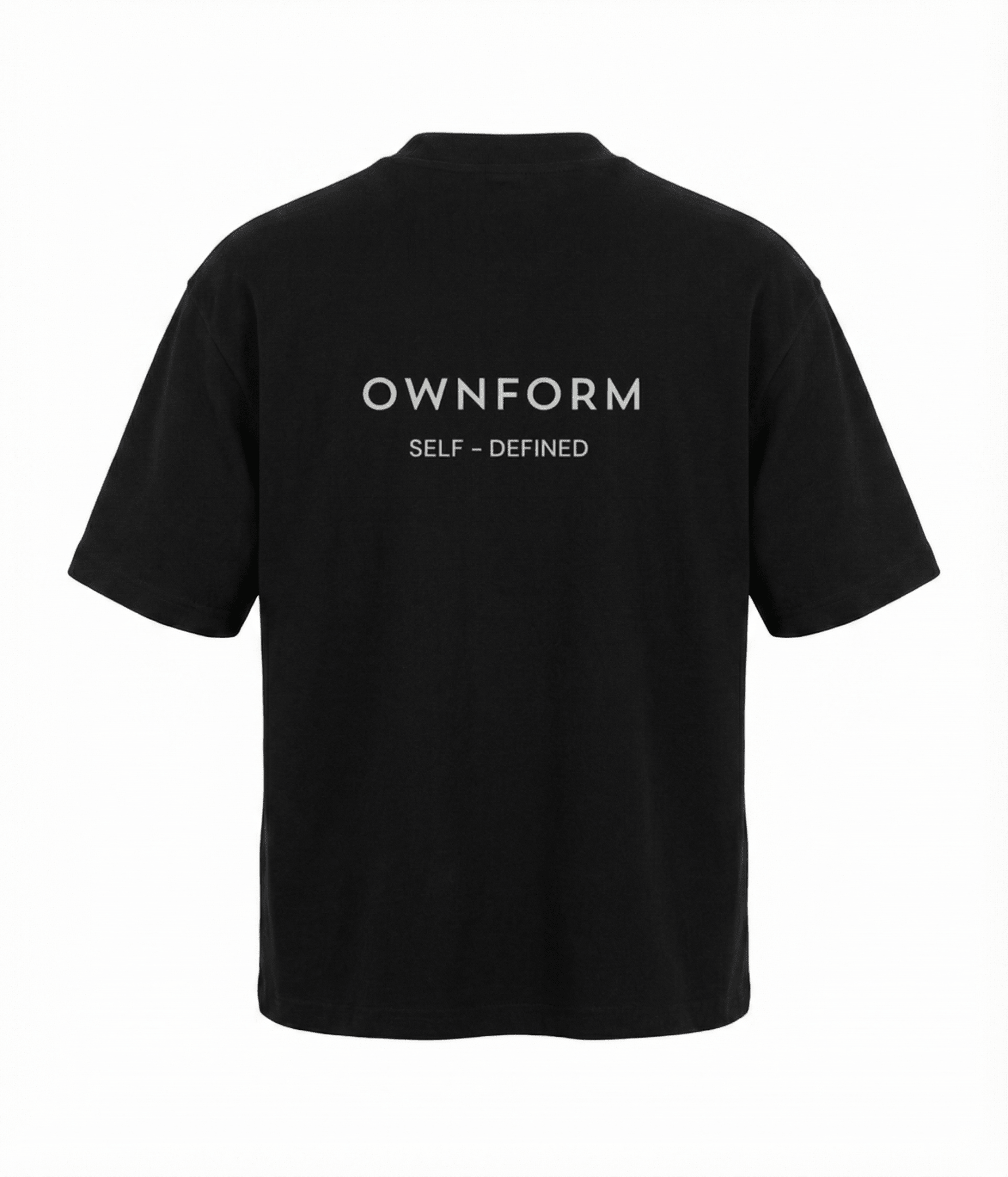 Organic Cotton Oversized T-Shirt Black — The Identity Tee | OWNFORM