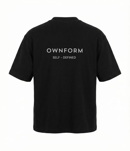 Organic Cotton Oversized T-Shirt Black — The Identity Tee | OWNFORM