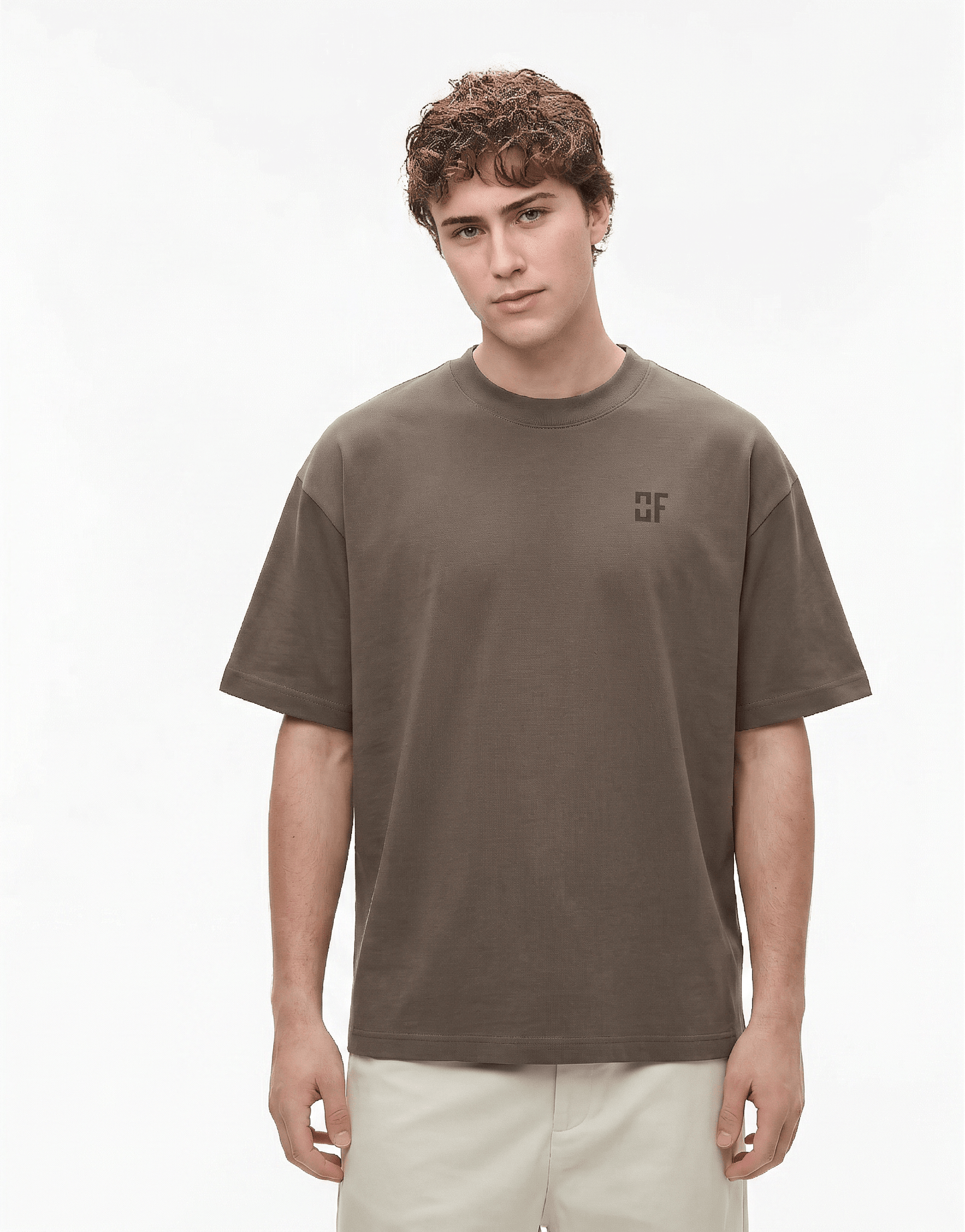Organic Cotton Oversized T-Shirt Mocha — The Identity Tee | OWNFORM