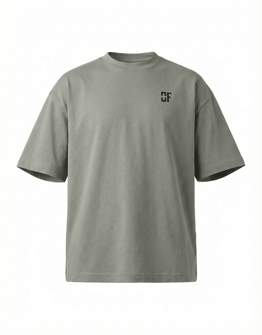 Organic Cotton Oversized T-Shirt Misty Grey — The Identity Tee | OWNFORM